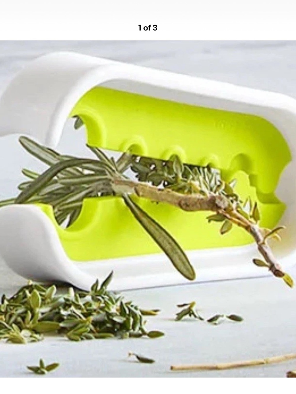 Pampered Chef Herb Stripper Roller 1552 - Lime Green and White